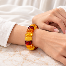 Multicolor Baltic Amber Bracelet