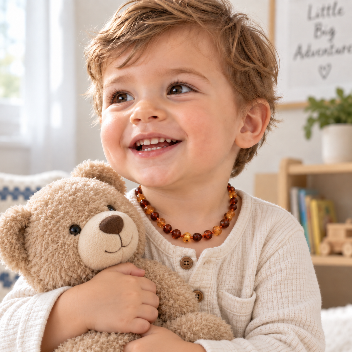 Cognac Amber Teething Necklace
