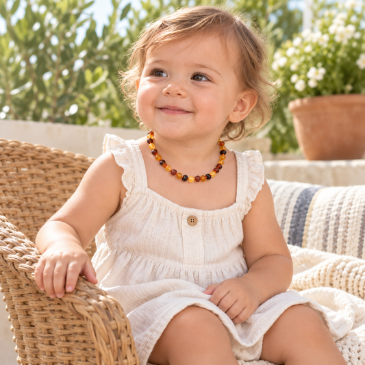 Multicolor Amber Teething Necklace
